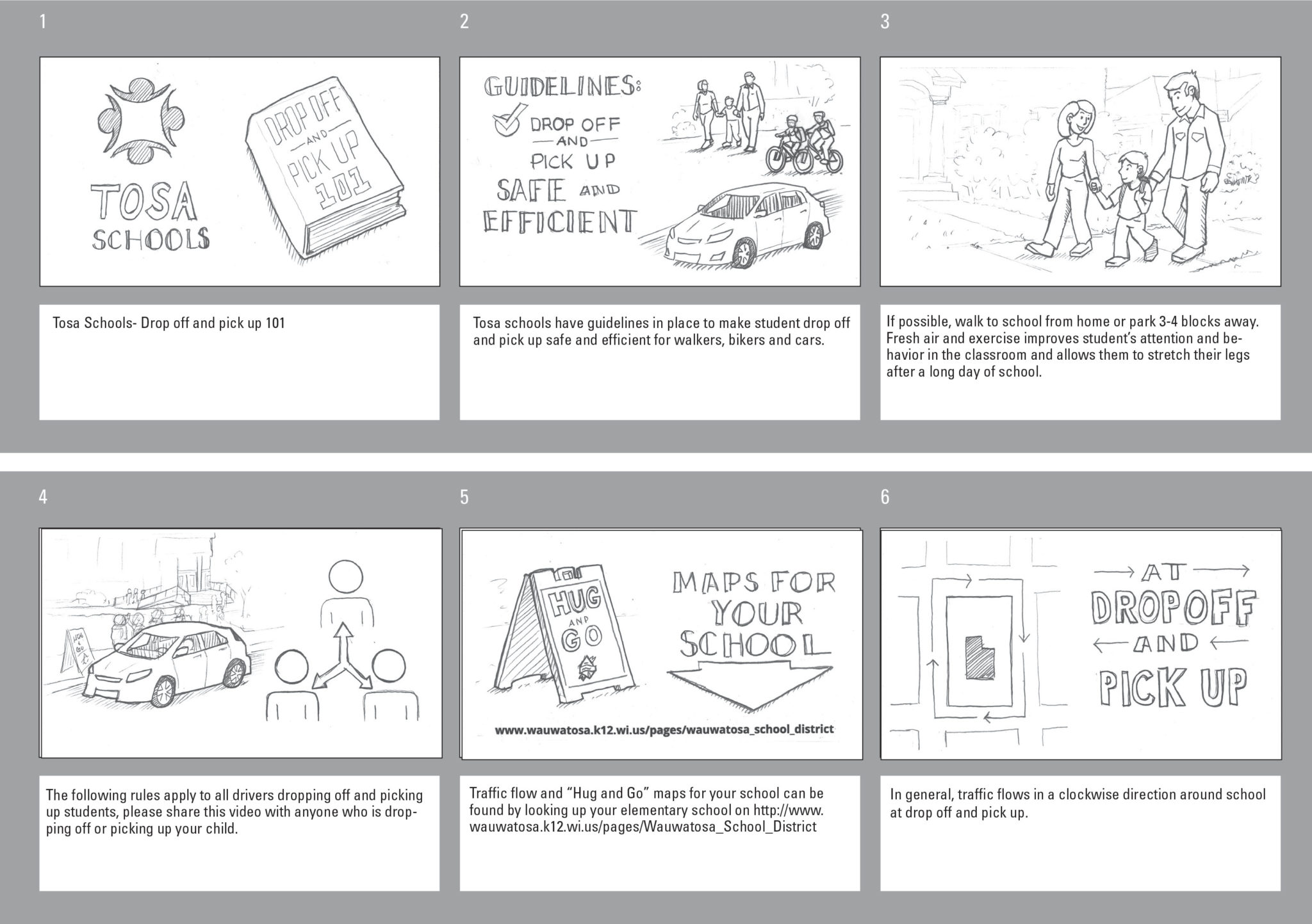 Safe Routes to School Whiteboard Storyboard
