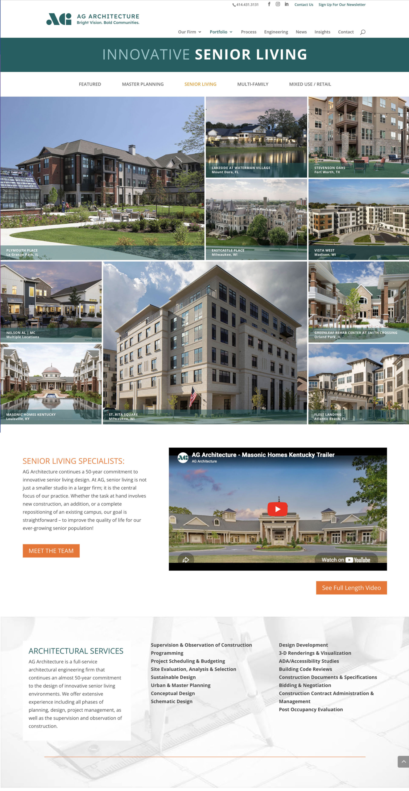Integrated Digital Strategy for AG Architecture  Web Development & Email Marketing