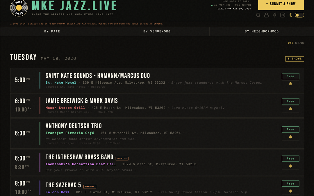Case Study: Connecting Audiences to Live Music – The MKEJAZZ.live Web Application