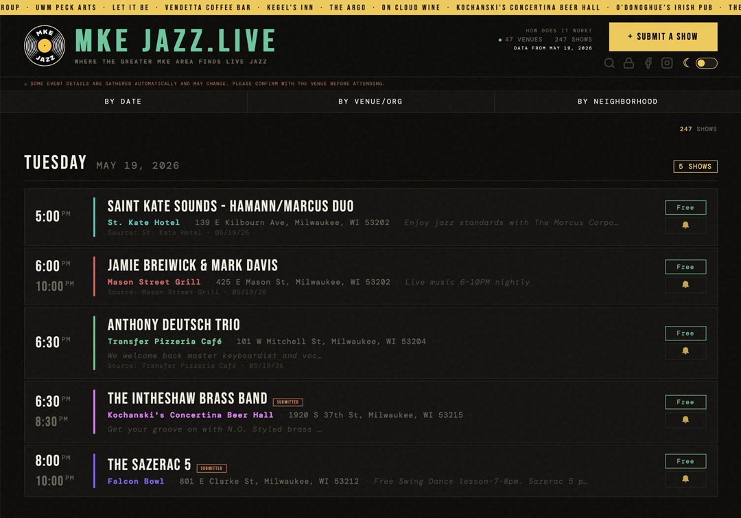 Case Study: Connecting Audiences to Live Music – The MKEJAZZ.live Web Application